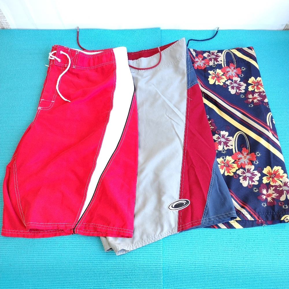 No Boundaries Lot Of 3 Men's Swim Trunks Size 40